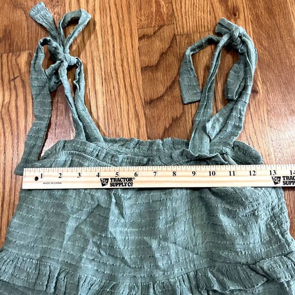 B. Original Tie Straps Green Tank Top‎ Small - Picture 4 of 4